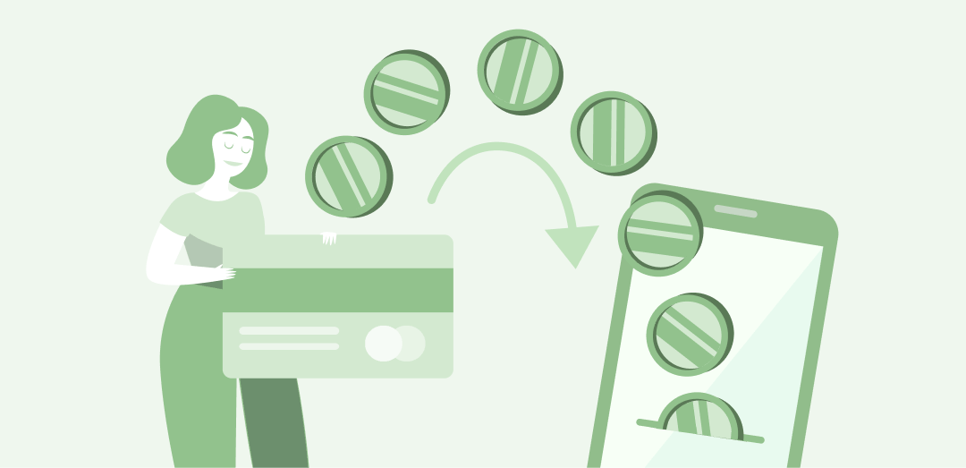 Kobieta z kartą płatniczą i telefonem